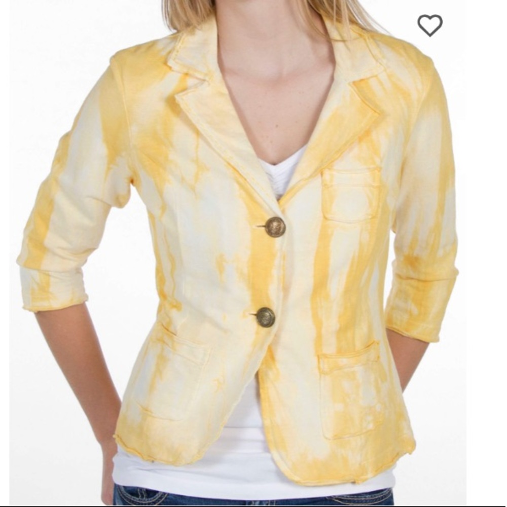 Daytrip French Terry 3/4 Sleeve Tie Dye Y2K Blazer Size S